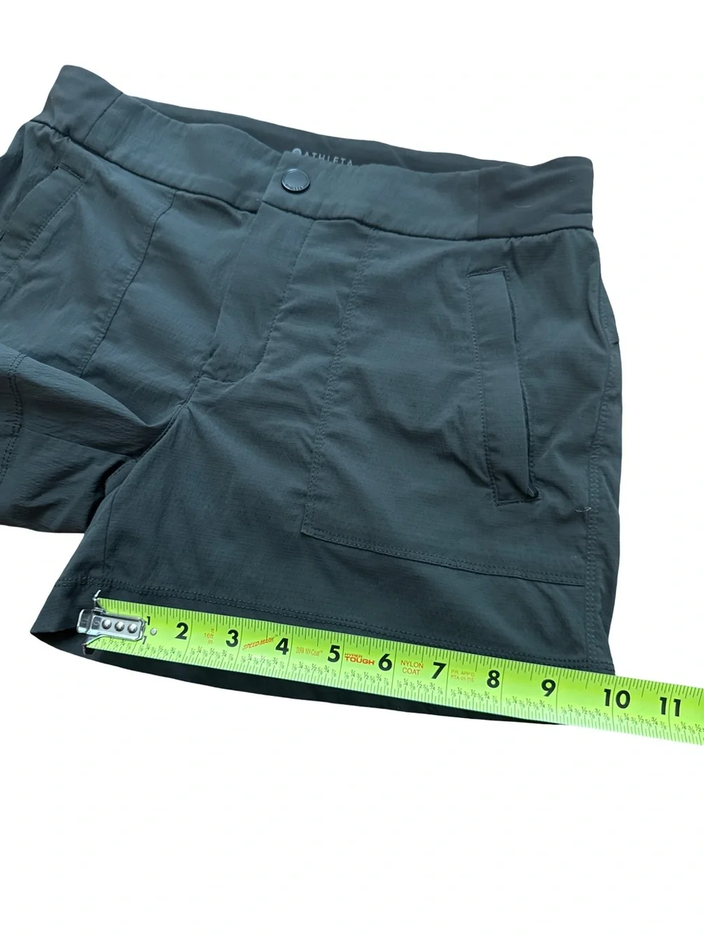 Athleta Women’s Dark Gray Shorts Size 2 Button Casual/Athletic Lightweight - Picture 4 of 8